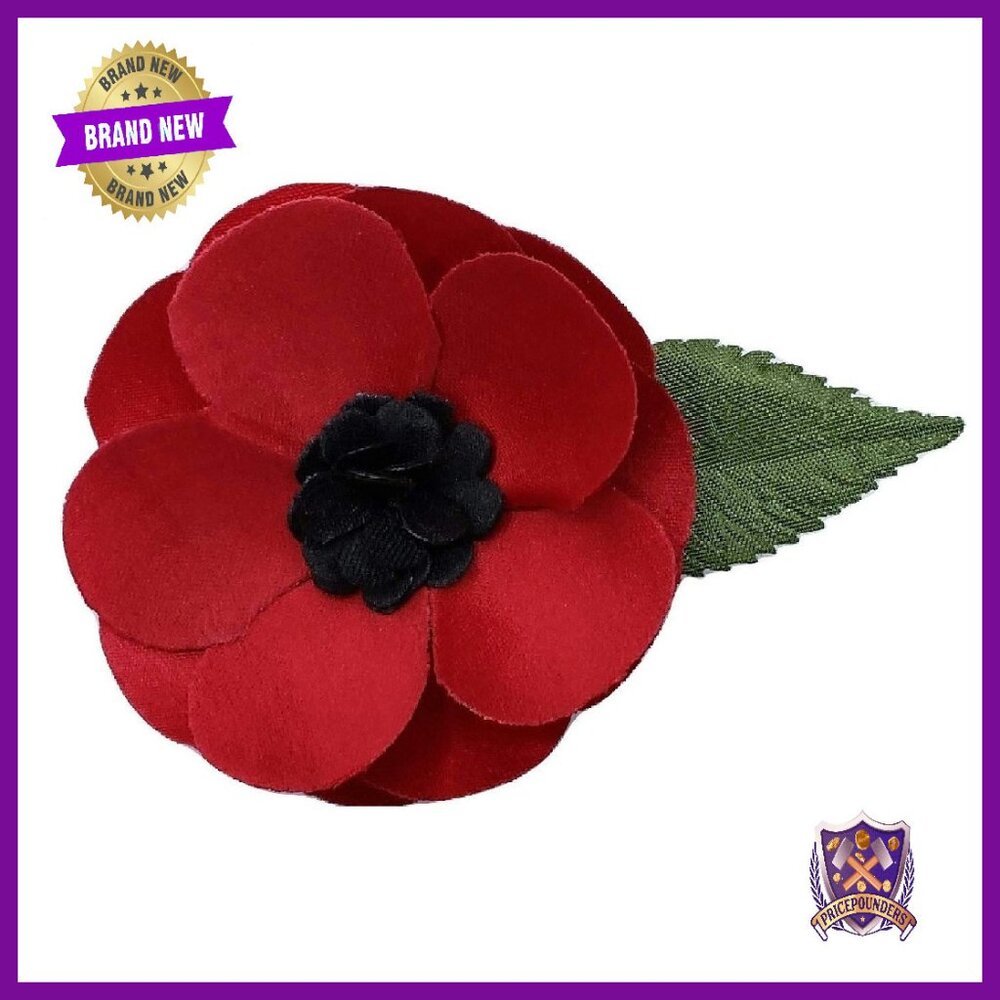 Handmade Silk Flower Brooch Pin - 3.25 Inch American Made Accessory